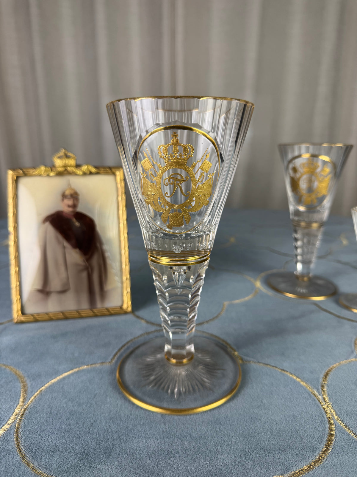 Rotweinglas, Gräflich Schaffgotsch’sche Josephinenhütte, Kaiser Wilhelm II, ca. 1912