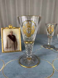 Rotweinglas, Gräflich Schaffgotsch’sche Josephinenhütte, Kaiser Wilhelm II, ca. 1912