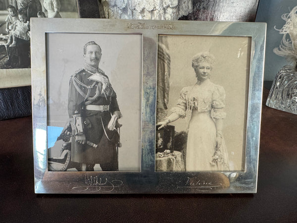 Silberne Hochzeit 1906: Kaiser Wilhelm II und Kaiserin Auguste Victoria – Historischer Geschenkrahmen