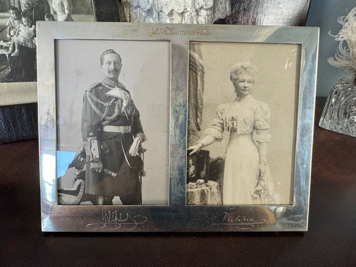 Silberne Hochzeit 1906: Kaiser Wilhelm II und Kaiserin Auguste Victoria – Historischer Geschenkrahmen