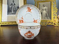 Neuosier Tasse und Untertasse 1894 & 1895 – Kaiser Wilhelm II., KPM Berlin, kaiserliches Porzellan