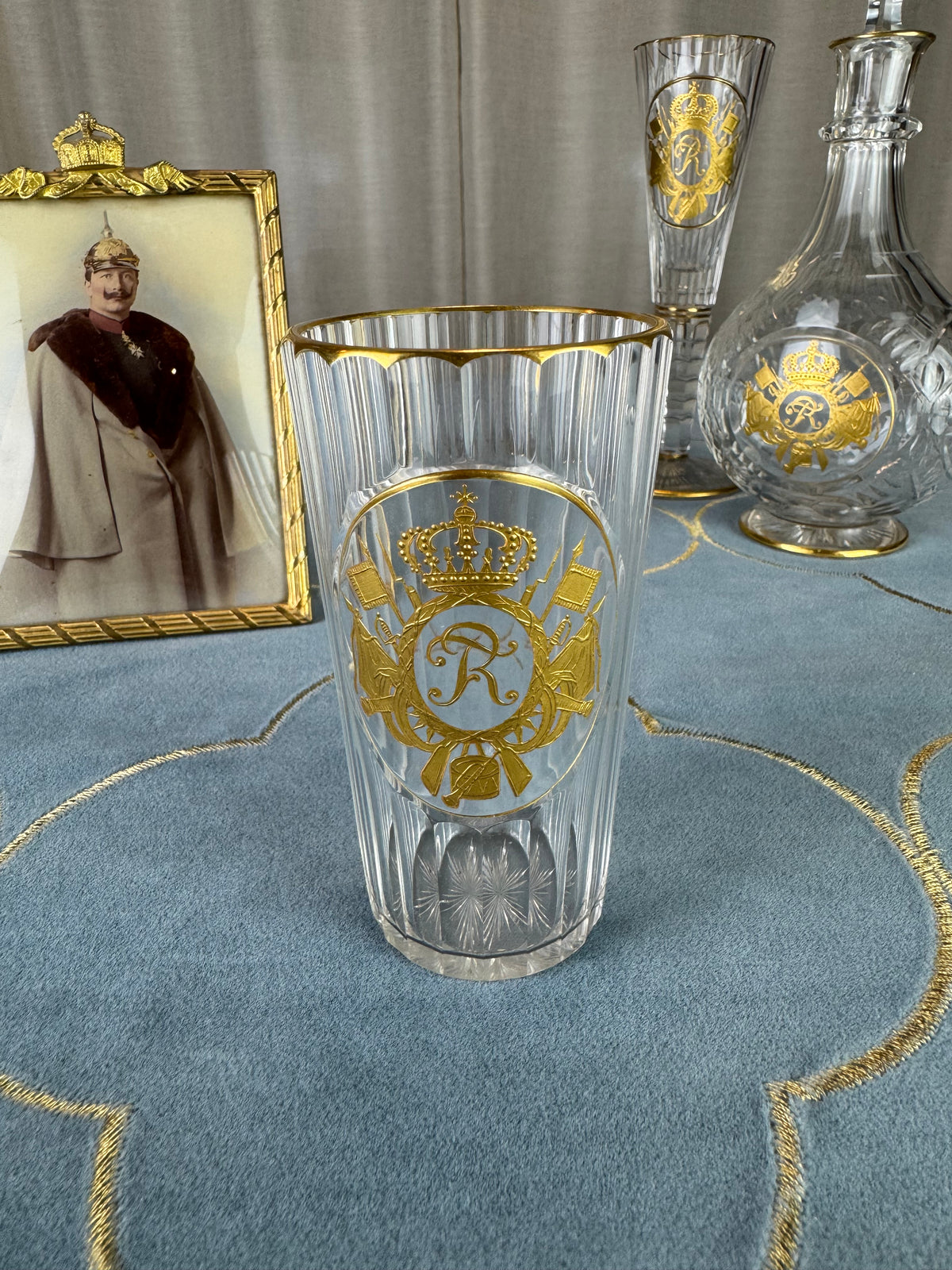 Wasserglas, Gräflich Schaffgotsch’sche Josephinenhütte, Kaiser Wilhelm II, ca. 1912