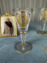 Weißweinglas, Gräflich Schaffgotsch’sche Josephinenhütte, Kaiser Wilhelm II, ca. 1912