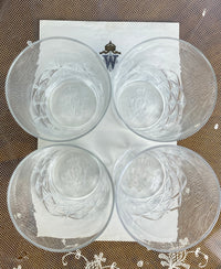 Vier große Wassergläser, Kaiser Wilhelm II, ca. 1890