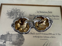 SY & WAGNER Silbernes Salzgefäß, Prinz Wilhelm, Kaiser Wilhelm II, ca. 1880