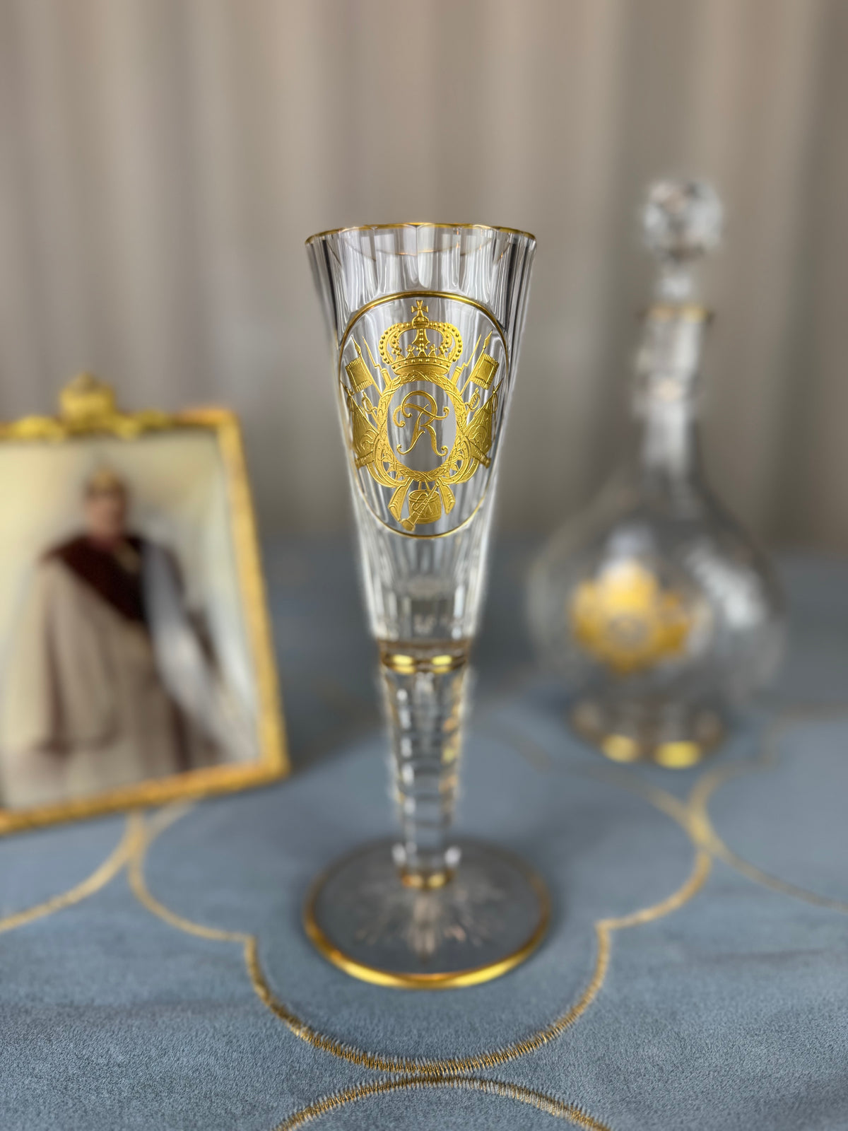 Champagnerglas, Gräflich Schaffgotsch’sche Josephinenhütte, Kaiser Wilhelm II, ca. 1912