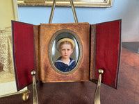 Fotografie und Trauerbild Prinz Waldemar von Preußen – seltenes preußisches Gedenkbild aus dem 19. Jahrhundert