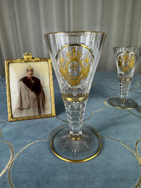 Rotweinglas, Gräflich Schaffgotsch’sche Josephinenhütte, Kaiser Wilhelm II, ca. 1912