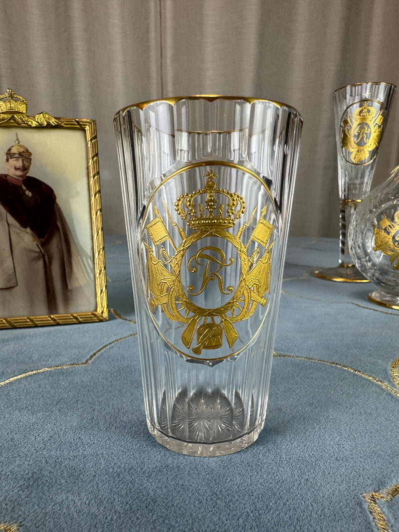 Wasserglas, Gräflich Schaffgotsch’sche Josephinenhütte, Kaiser Wilhelm II, ca. 1912
