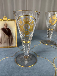 Weißweinglas, Gräflich Schaffgotsch’sche Josephinenhütte, Kaiser Wilhelm II, ca. 1912