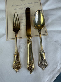 Vergoldetes Silber-Besteck, Rokoko Service, Kaiser Wilhelm II