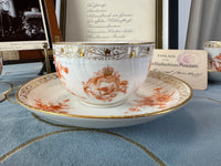 Neuosier Tasse und Untertasse, Kaiser Wilhelm II, datiert 1894 und 1897