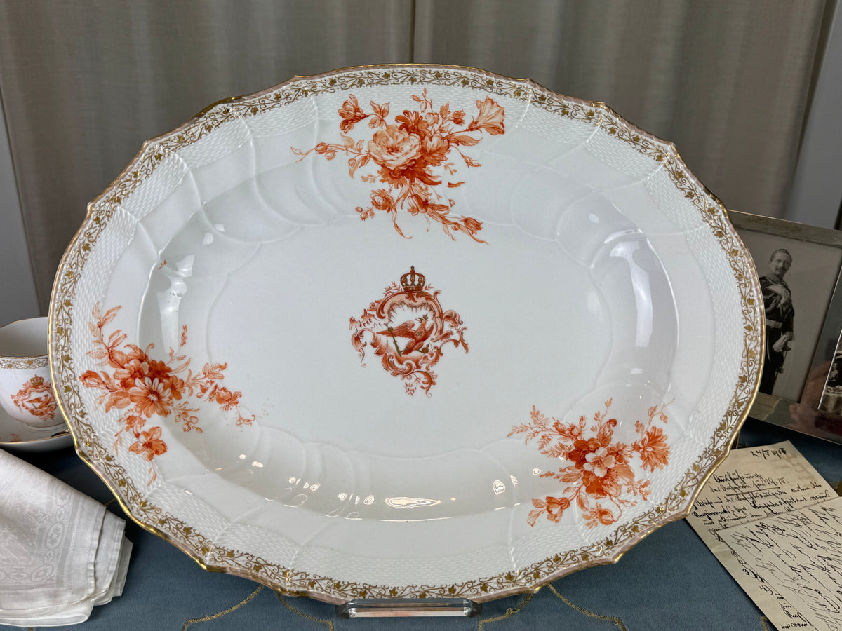 Neuosier Große Servierplatte, Kaiser Wilhelm II, ca. 1900
