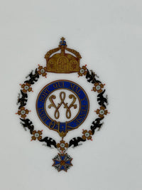 Kaiserliche große Servierplatte von S.M.Y. Hohenzollern, datiert 1906 – Porzellan aus dem Besitz  Kaiser Wilhelm II.