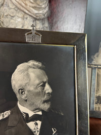 Silber-Geschenkrahmen Kaiser Wilhelm II - Foto mit originaler Unterschrift von 1931
