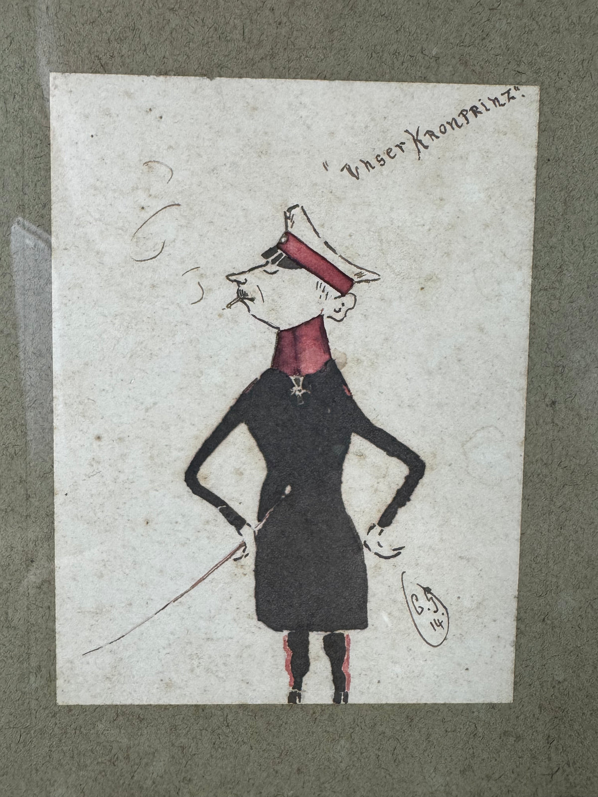 Karikatur Kronprinz Wilhelm von Preußen 