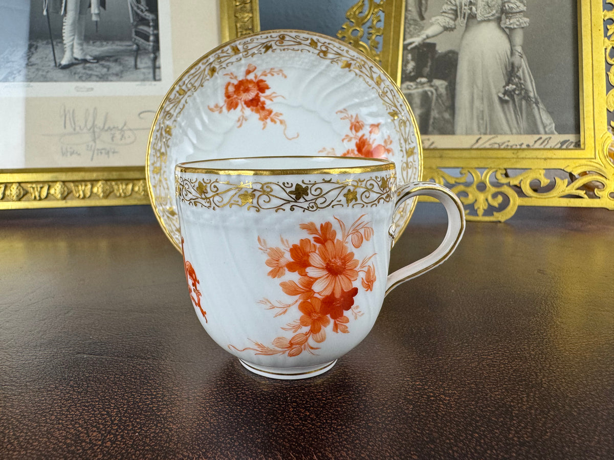 Neuosier Mokkatasse und Untertasse 1908 & 1913 – Kaiser Wilhelm II., KPM Berlin, kaiserliches Porzellan