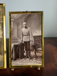 Großformatige Porträtkarten Franz Ferdinand & Kaiser Franz Josef – Habsburger Fotografie, Wien
