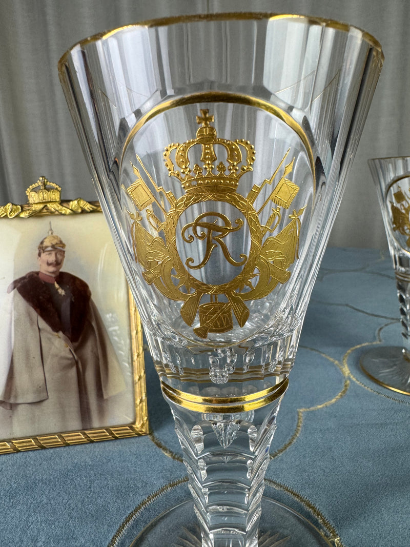 Rotweinglas, Gräflich Schaffgotsch’sche Josephinenhütte, Kaiser Wilhelm II, ca. 1912