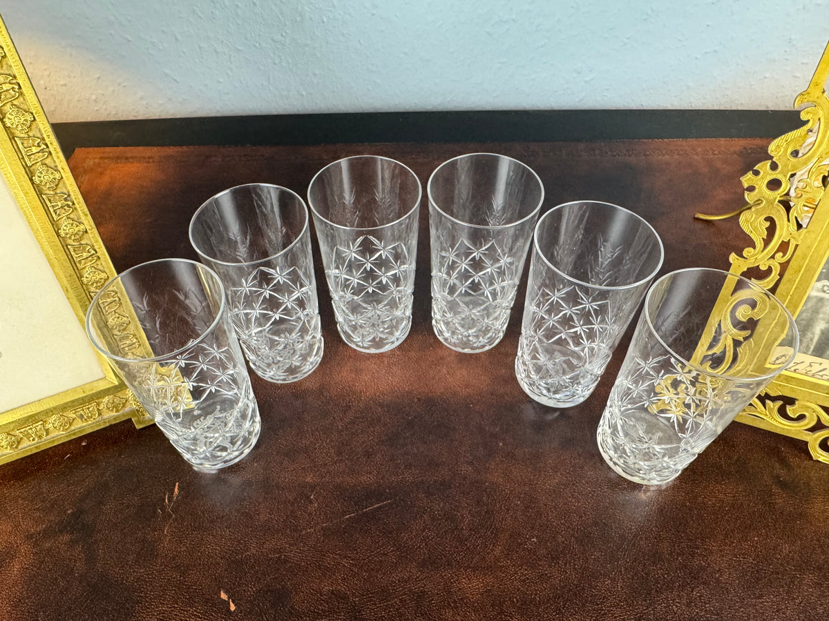 Six grands verres à eau, Guillaume II, vers 1890