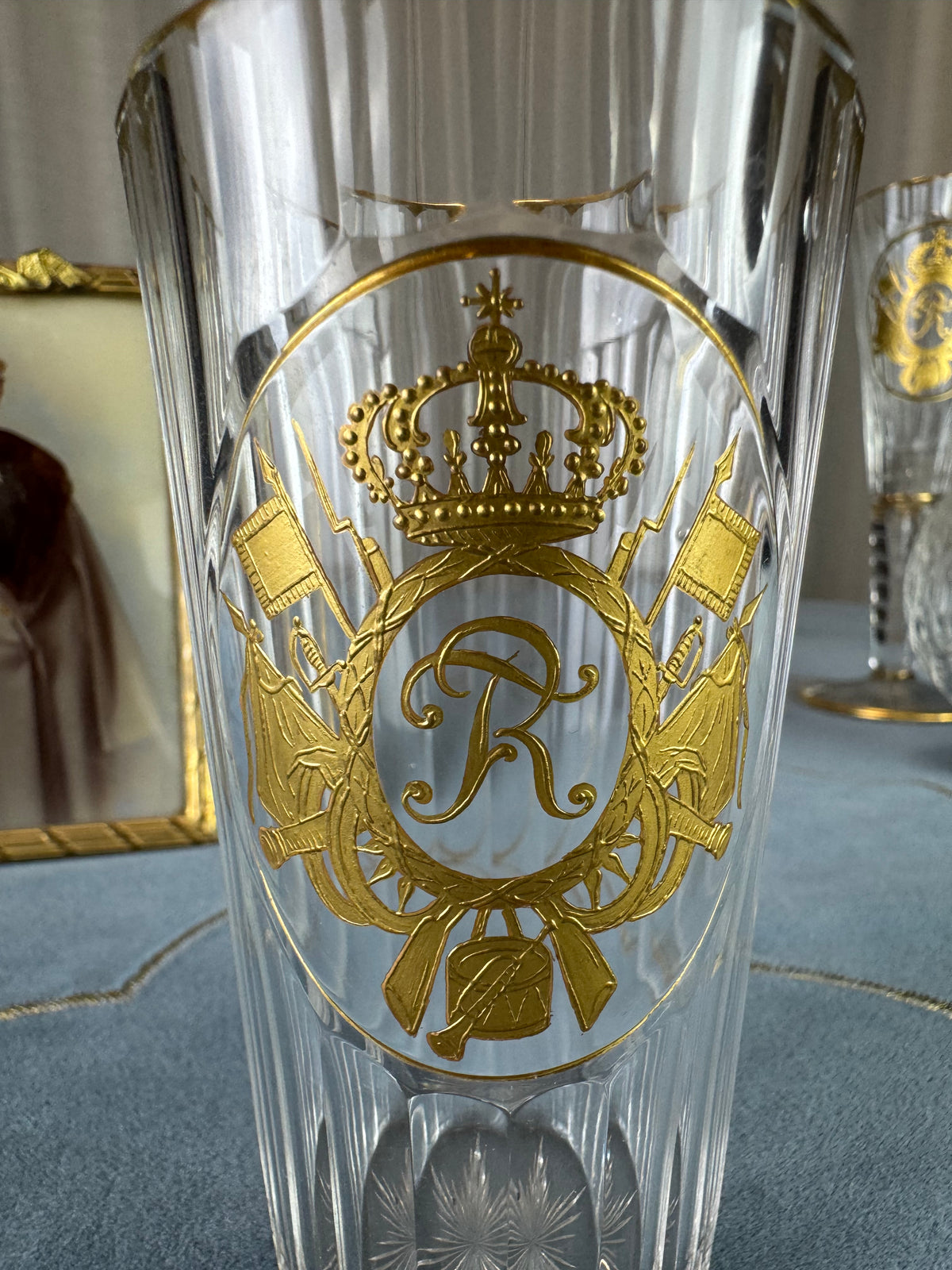 Wasserglas, Gräflich Schaffgotsch’sche Josephinenhütte, Kaiser Wilhelm II, ca. 1912