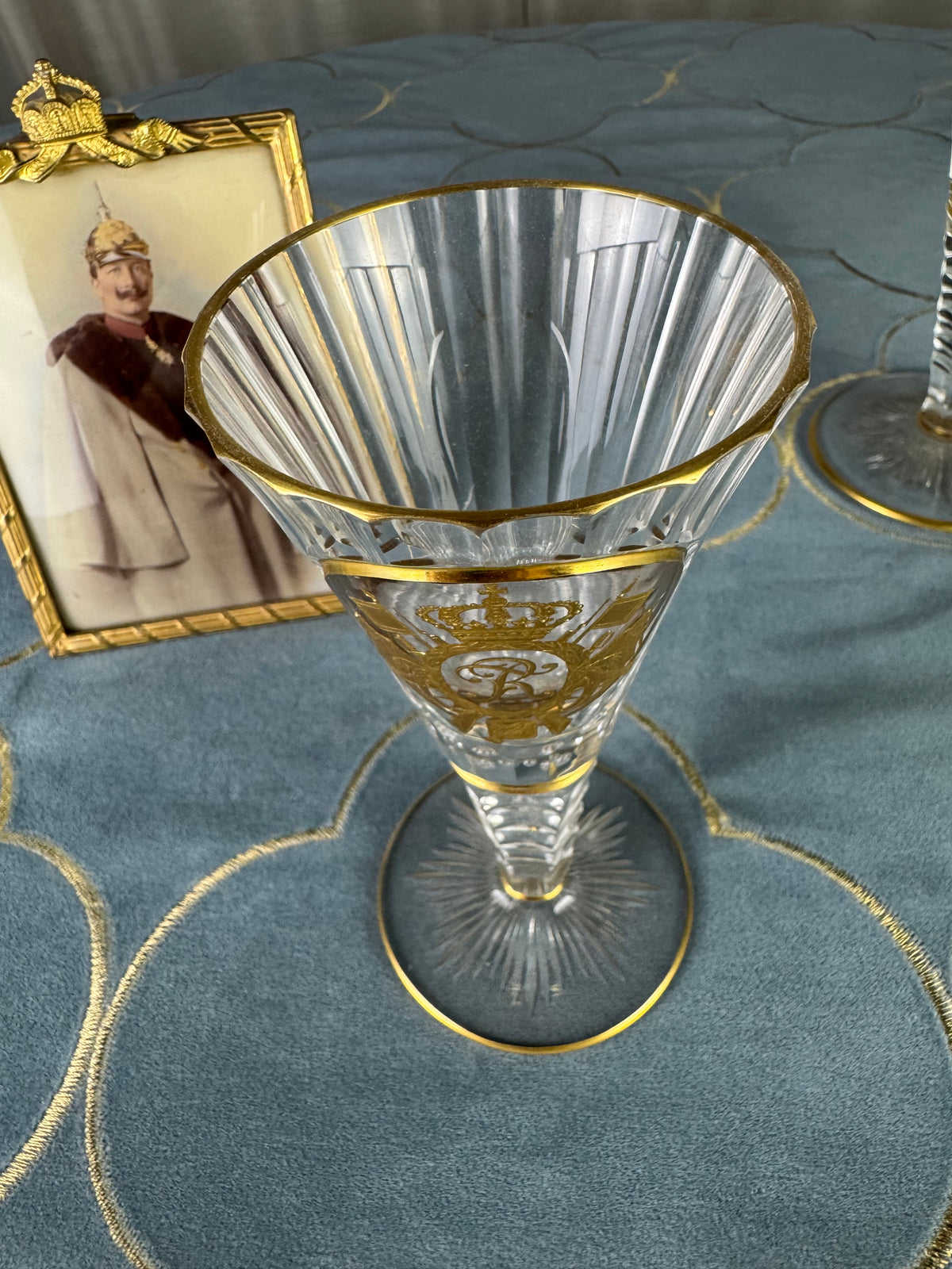 Weißweinglas, Gräflich Schaffgotsch’sche Josephinenhütte, Kaiser Wilhelm II, ca. 1912
