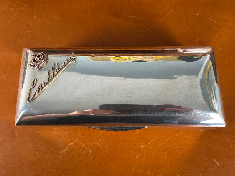 Antike Zigarrenkiste aus 800 Silber mit Monogramm von Herzog Carl Eduard von Sachsen-Coburg und Gotha, Paul Jann Gotha