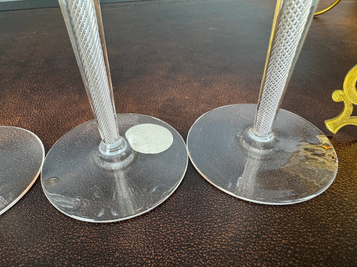 Quatre grands verres à eau, Kaiser Guillaume II, vers 1890