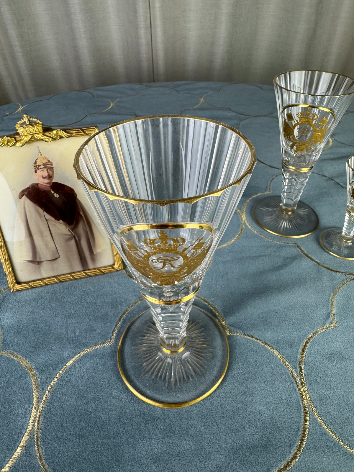 Rotweinglas, Gräflich Schaffgotsch’sche Josephinenhütte, Kaiser Wilhelm II, ca. 1912