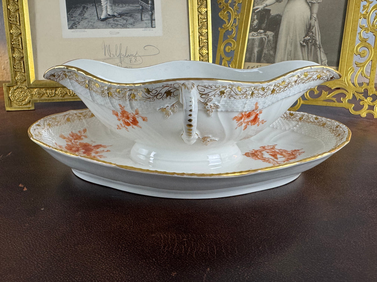 Neuosier Sauciere 1899 – Kaiser Wilhelm II., KPM Berlin, kaiserliches Tafelgeschirr