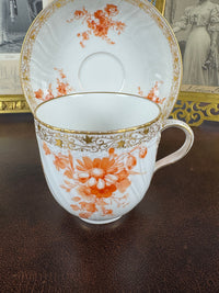 Neuosier Schokoladentasse und Untertasse 1898 – Kaiser Wilhelm II., KPM Berlin, kaiserliches Porzellan