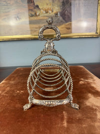 Antikes Toast Rack aus Silber von Kaiser Wilhelm II. mit Monogramm WR, H.J. Wilm Berlin, 1903