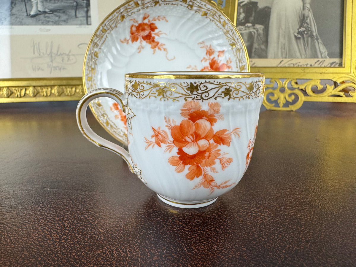 Neuosier Mokkatasse und Untertasse 1908 & 1913 – Kaiser Wilhelm II., KPM Berlin, kaiserliches Porzellan