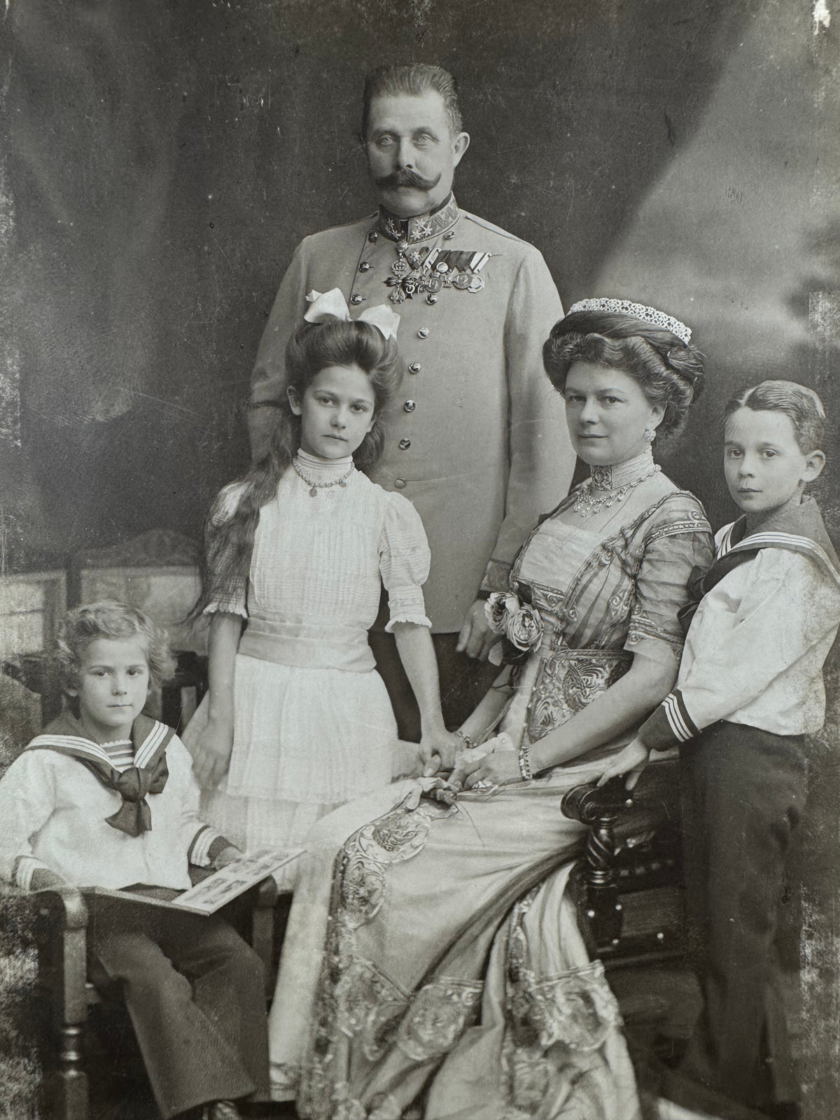 Großformatige Porträtkarten Franz Ferdinand & Kaiser Franz Josef – Habsburger Fotografie, Wien