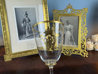 Kaiserliches IRW‑Portweinglas – Goldkrone, Hofmonogramm IRW, ca. 1900, kaiserliche Hofhaltung Wilhelm II.