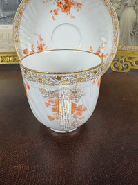 Neuosier Schokoladentasse und Untertasse 1898 – Kaiser Wilhelm II., KPM Berlin, kaiserliches Porzellan
