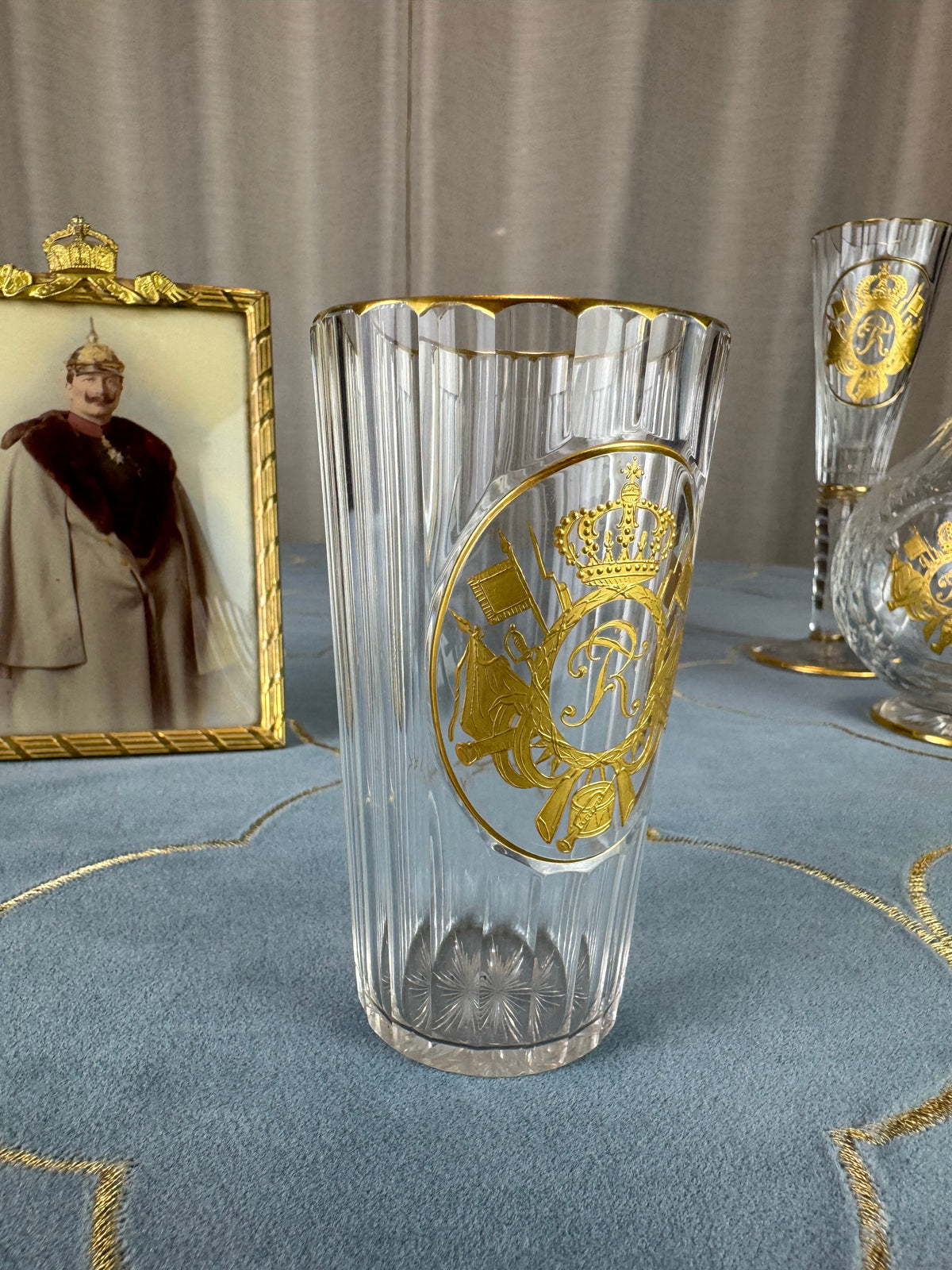 Wasserglas, Gräflich Schaffgotsch’sche Josephinenhütte, Kaiser Wilhelm II, ca. 1912