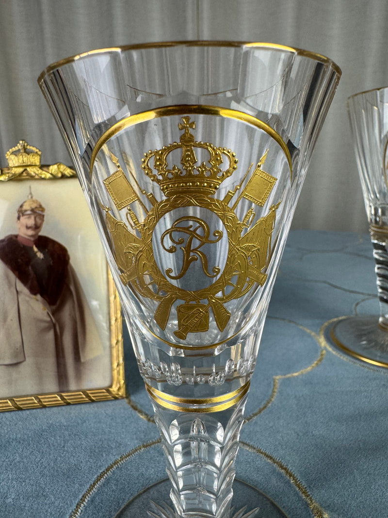 Weißweinglas, Gräflich Schaffgotsch’sche Josephinenhütte, Kaiser Wilhelm II, ca. 1912