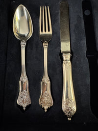Vergoldetes Silber-Besteck, Rokoko Service, Kaiser Wilhelm II