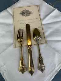 Vergoldetes Silber-Besteck, Rokoko Service, Kaiser Wilhelm II