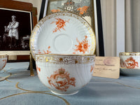 Neuosier Tasse und Untertasse, Kaiser Wilhelm II, datiert 1894 und 1897