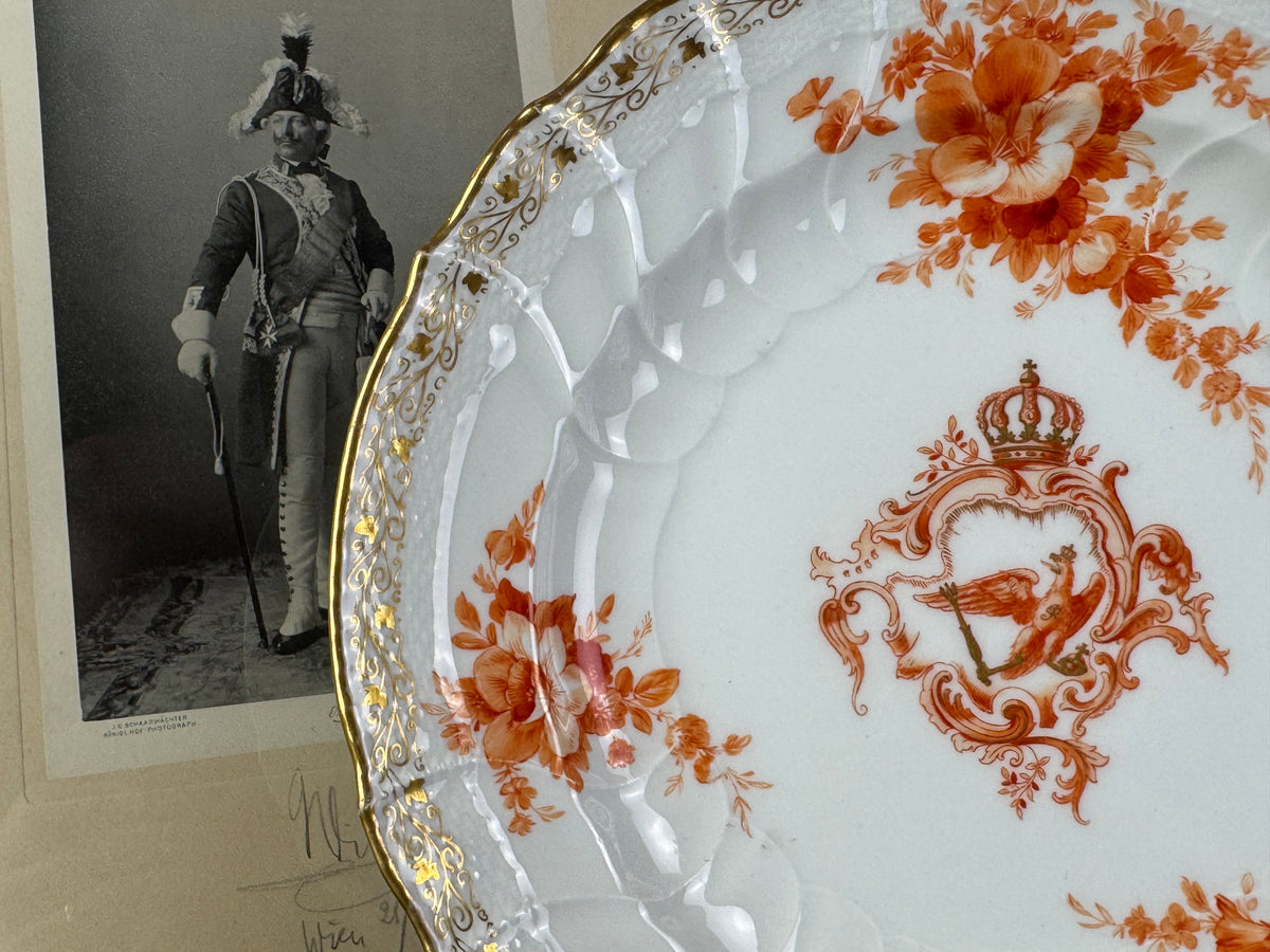 Neuosier Speiseteller, Kaiser Wilhelm II, datiert 1909