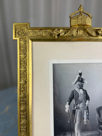 Großer feuervergoldeter Geschenkrahmen mit Widmungsportrait von Kaiser Wilhelm II., 1897