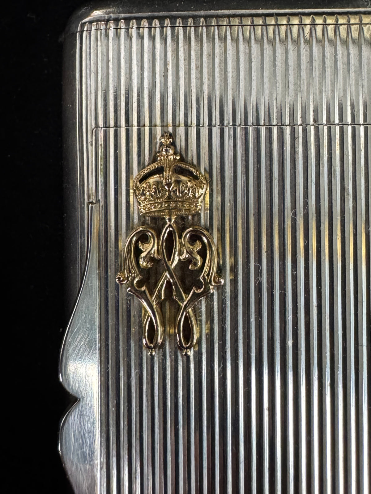 Silbernes Zigarettenetui aus dem Besitz von Kronprinz Wilhelm von Preußen mit Kaiserkrone,  J. B. Werner Berlin