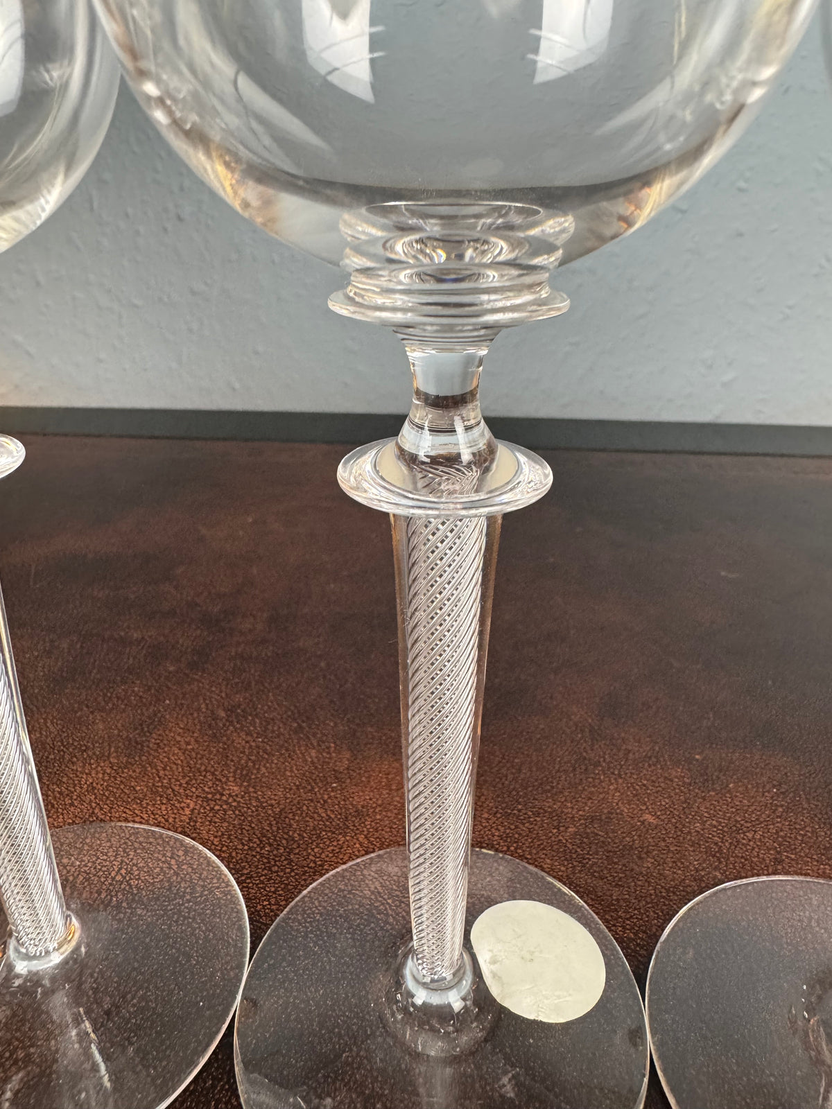 Quatre grands verres à eau, Kaiser Guillaume II, vers 1890