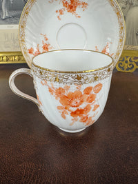 Neuosier Schokoladentasse und Untertasse, Kaiser Wilhelm II., datiert 1898