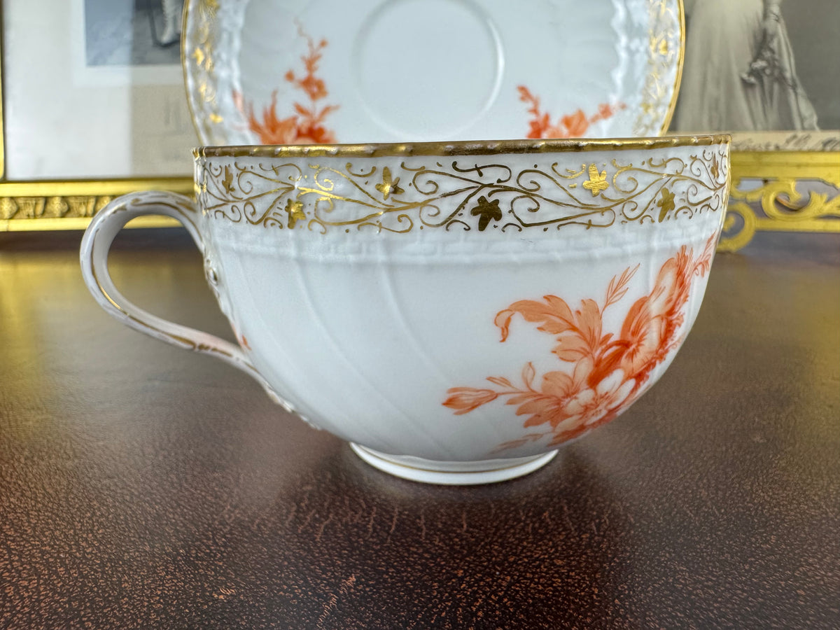 Neuosier Tasse und Untertasse 1894 & 1895 – Kaiser Wilhelm II., KPM Berlin, kaiserliches Porzellan