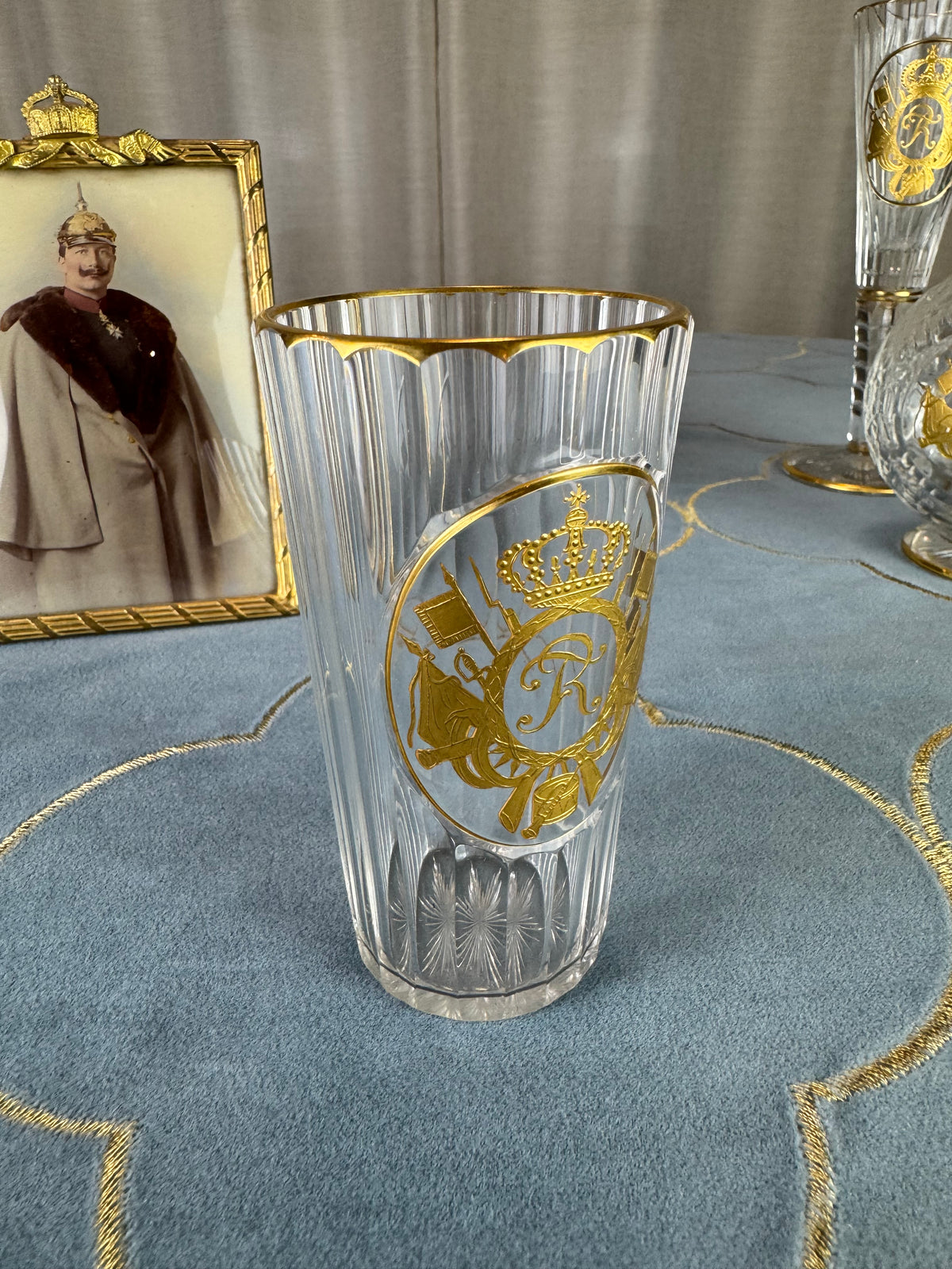 Wasserglas, Gräflich Schaffgotsch’sche Josephinenhütte, Kaiser Wilhelm II, ca. 1912