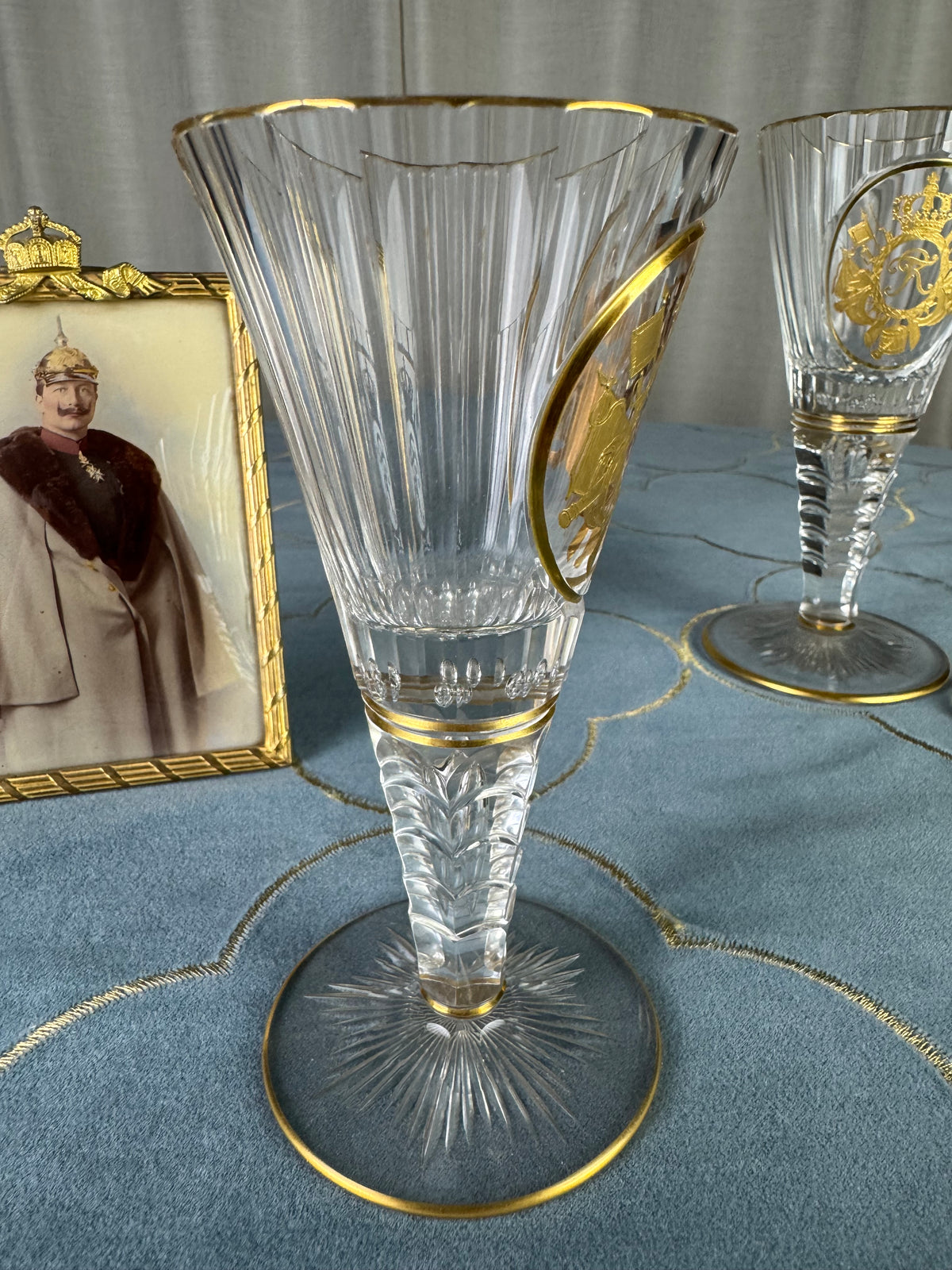 Weißweinglas, Gräflich Schaffgotsch’sche Josephinenhütte, Kaiser Wilhelm II, ca. 1912