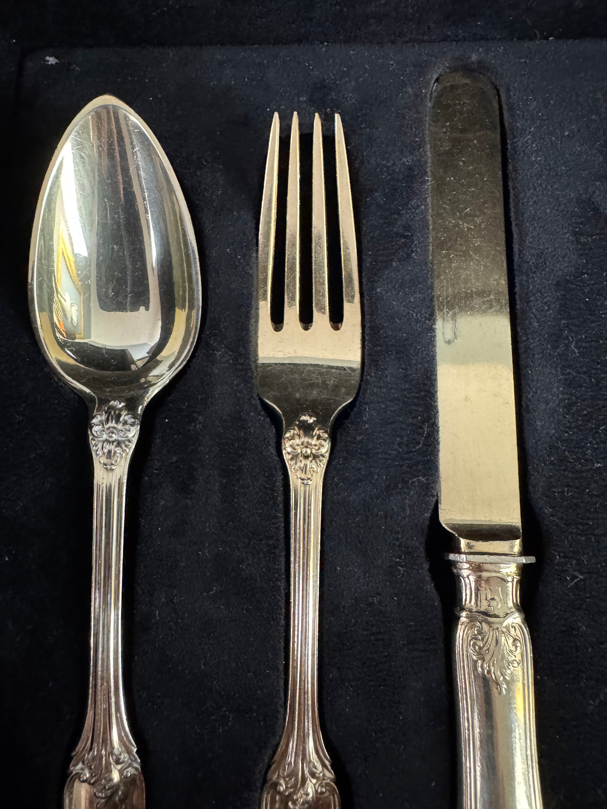 Vergoldetes Silber-Besteck, Rokoko Service, Kaiser Wilhelm II